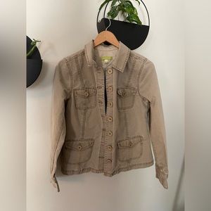 Sigrid Olsen Khaki Utility Jacket Size 10
